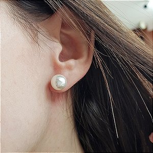 Brinco Pérolas Sintéticas Ouro 18k