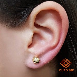 Brinco Bola Ouro 18k