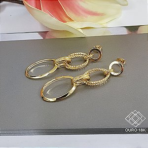 Brinco Elos Grande Ouro 18k