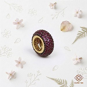 Pingente Separador Ouro 18k Zircônias