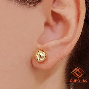 Brinco Bola Ouro 18k