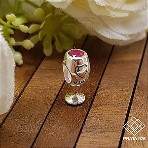Pingente Taça de Vinho Prata 925