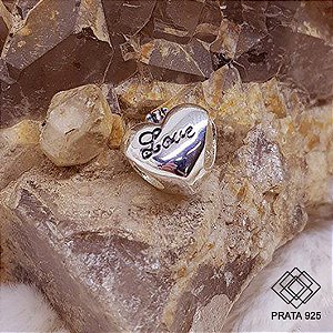 Pingente Coração Love Prata 925