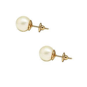 Brinco Pérola Natural Ouro 18k