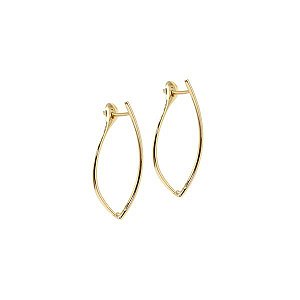 Brinco Argola Curvas Ouro 18k