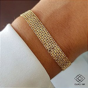 Pulseira Bismarck Ouro 18k