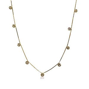 Gargantilha Ouro 18k Zircônias