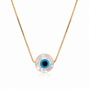 Gargantilha Olho Grego Ouro 18k