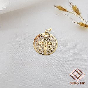 Pingente São Bento Ouro 18k