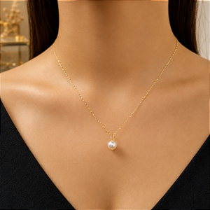 Gargantilha Ouro 18k Pérola Natural