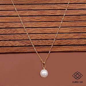Gargantilha Ouro 18k Pérola Natural