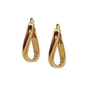 Brinco Argola Torcida Ouro 18k