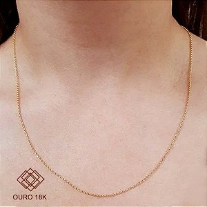 Cordão Elo Português Ouro 18k - 50cm