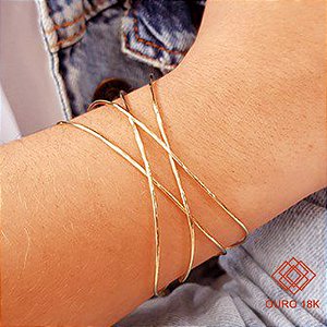 Bracelete 4 aros Ouro 18k
