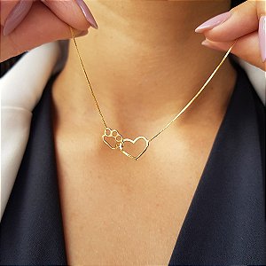 Gargantilha Love Pet Ouro 18k