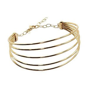 Bracelete 5 Aros Ouro 18k