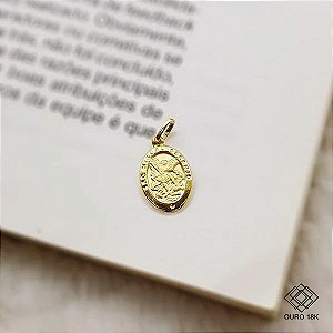 Pingente Medalha São Miguel Arcanjo Ouro 18k