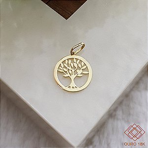 Pingente Árvore Da Vida Ouro 18k