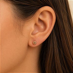 Brinco Ponto de Luz Ouro 18k Zircônia