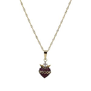 Kit Cordão Singapura Ouro 18k + Pingente Sagrado Coração Ouro 18k