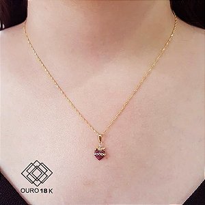Kit Cordão Singapura Ouro 18k + Pingente Sagrado Coração Ouro 18k