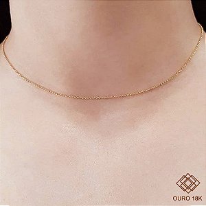 Cordão Elo Português Ouro 18k - 40cm