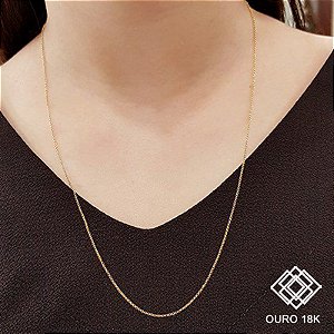 Cordão Elo Português Ouro 18k - 60cm