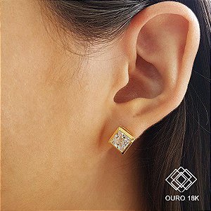Brinco Pequeno Ponto de Luz Zircônia