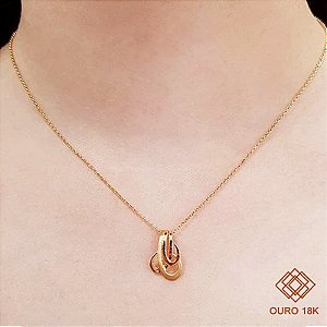 Kit Cordão + Pingente Ouro 18k