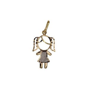 Pingente Menina Ouro 18k