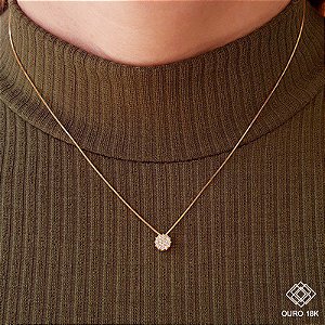 Kit Cordão Ouro 18k + Pingente Chuveiro Ouro 18k