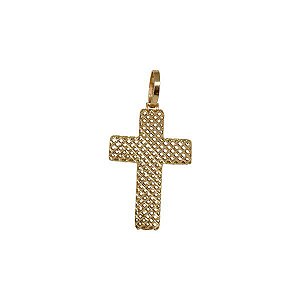 Pingente Cruz Filigrana Ouro 18k