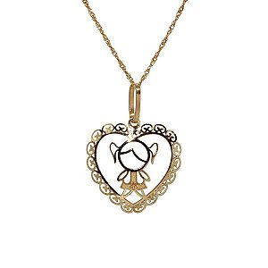 Kit Cordão Ouro 18k + Pingente Filho Ouro 18k
