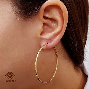 Brinco Argola Grande Ouro 18k