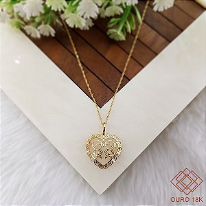 Kit Cordão Ouro 18k + Pingente Filhos Ouro 18k
