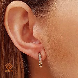 Brinco Argola Média Ouro 18k