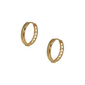 Brinco Argola Dois Lados Ouro 18k