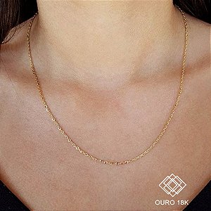 Cordão Malha Bailarina Ouro 18k - 50cm