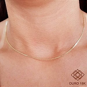 Cordão Bismark Feminino Ouro 18k - 40cm