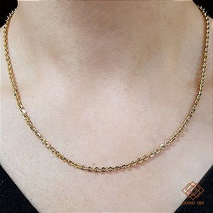 Colar Bailarina Ouro 18k - 45cm