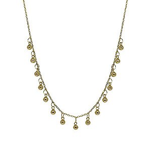 Gargantilha Choker Esferas Ouro 18k