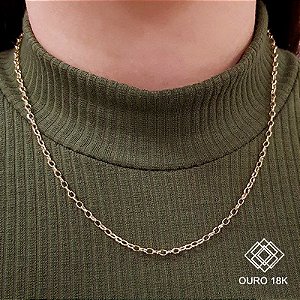 Cordão Elos Ouro 18k - 45cm
