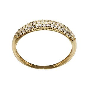 Anel Aparador Ouro 18k Moissanite
