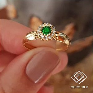 Anel Formatura Veterinária Ouro 18k Zircônias - Sem emblema