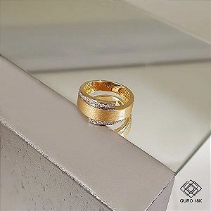 Anel Ouro 18k Diamante Laboratório