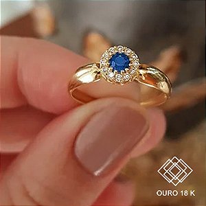 Anel Formatura Pedagogia Ouro 18k Zircônias - Sem emblema