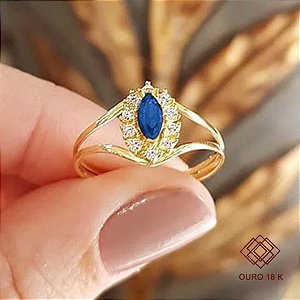 Anel Formatura Adm. E Marketing Ouro 18k Zircônias - Sem emblema