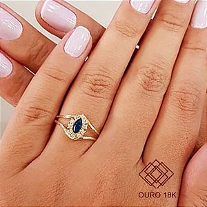 Anel Formatura Ciências Da Computação Ouro 18k Zircônias - Sem emblema