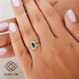 Anel Formatura Engenharia Ambiental Ouro 18k Zircônias - Sem emblema