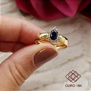 Anel Formatura Ciências Da Computação Ouro 18k Zircônias - Sem emblema